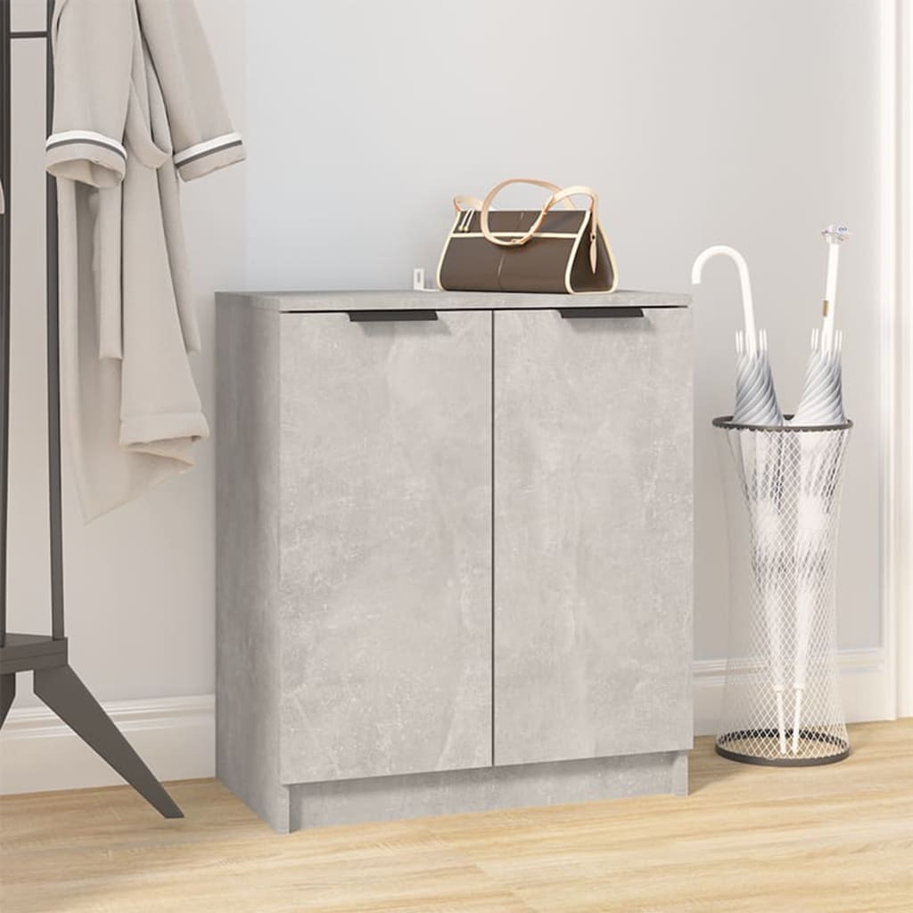 Skoskap betonggrå 59x35x70 cm konstruert tre