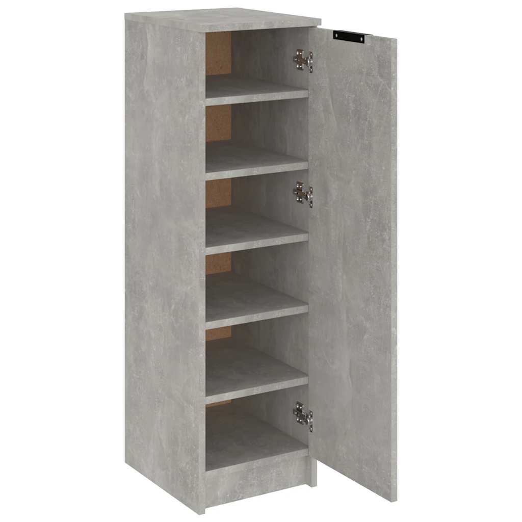 Skoskap betonggrå 30x35x100 cm konstruert tre