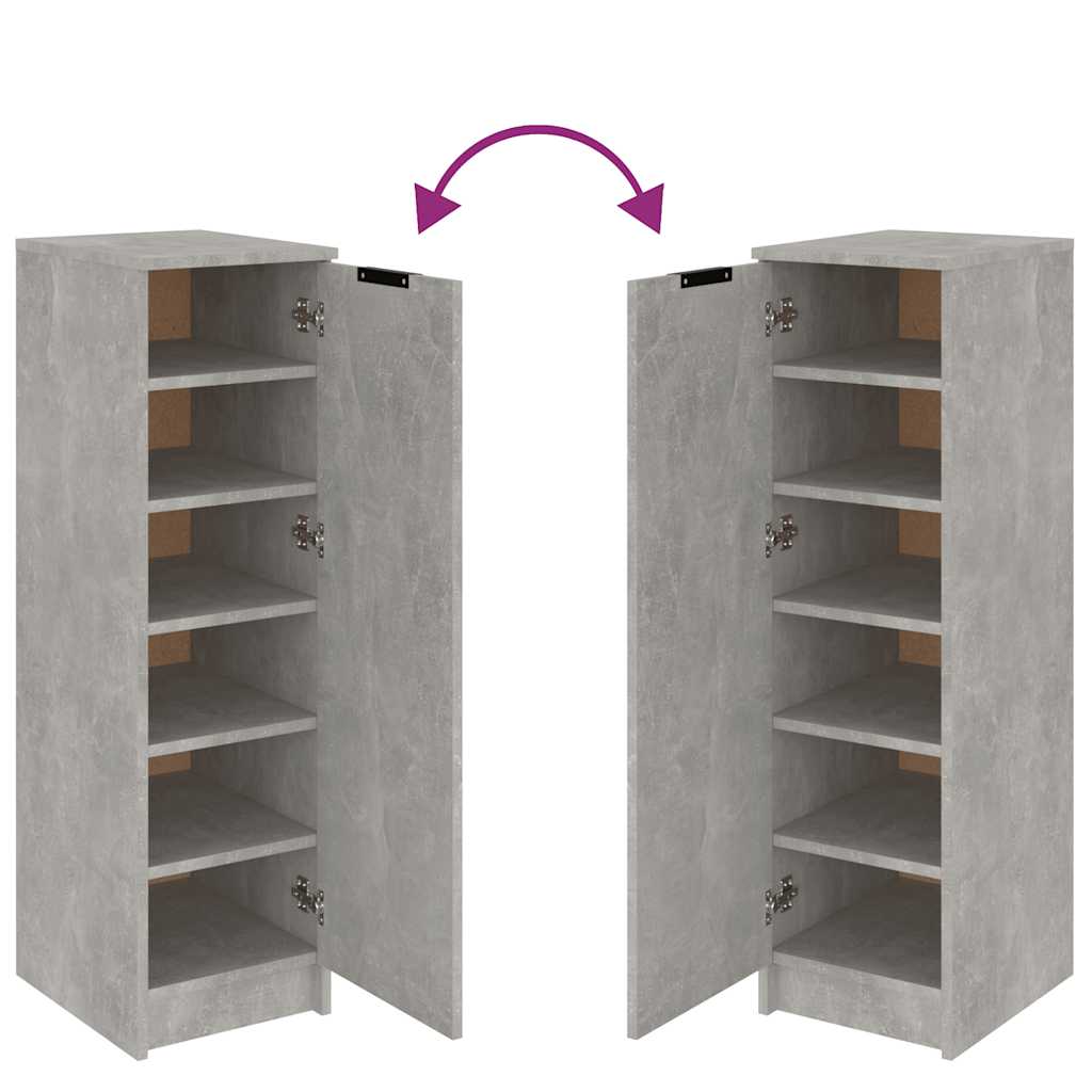 Skoskap betonggrå 30x35x100 cm konstruert tre