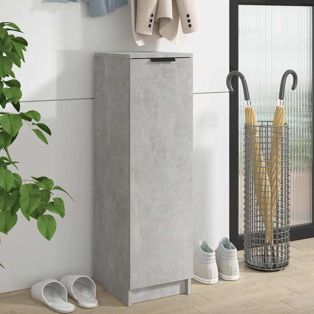 Skoskap betonggrå 30x35x100 cm konstruert tre