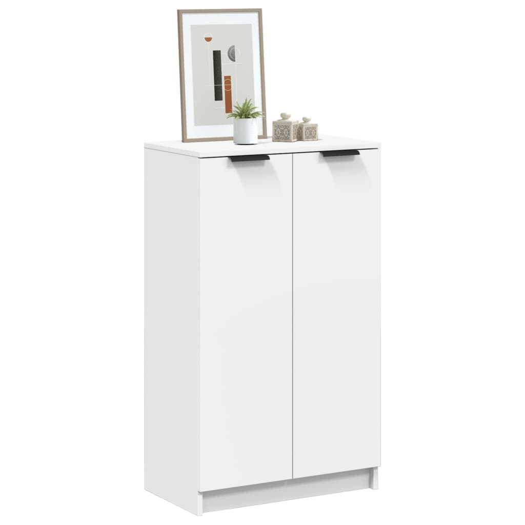 Skoskap hvit 59x35x100,5 cm konstruert tre