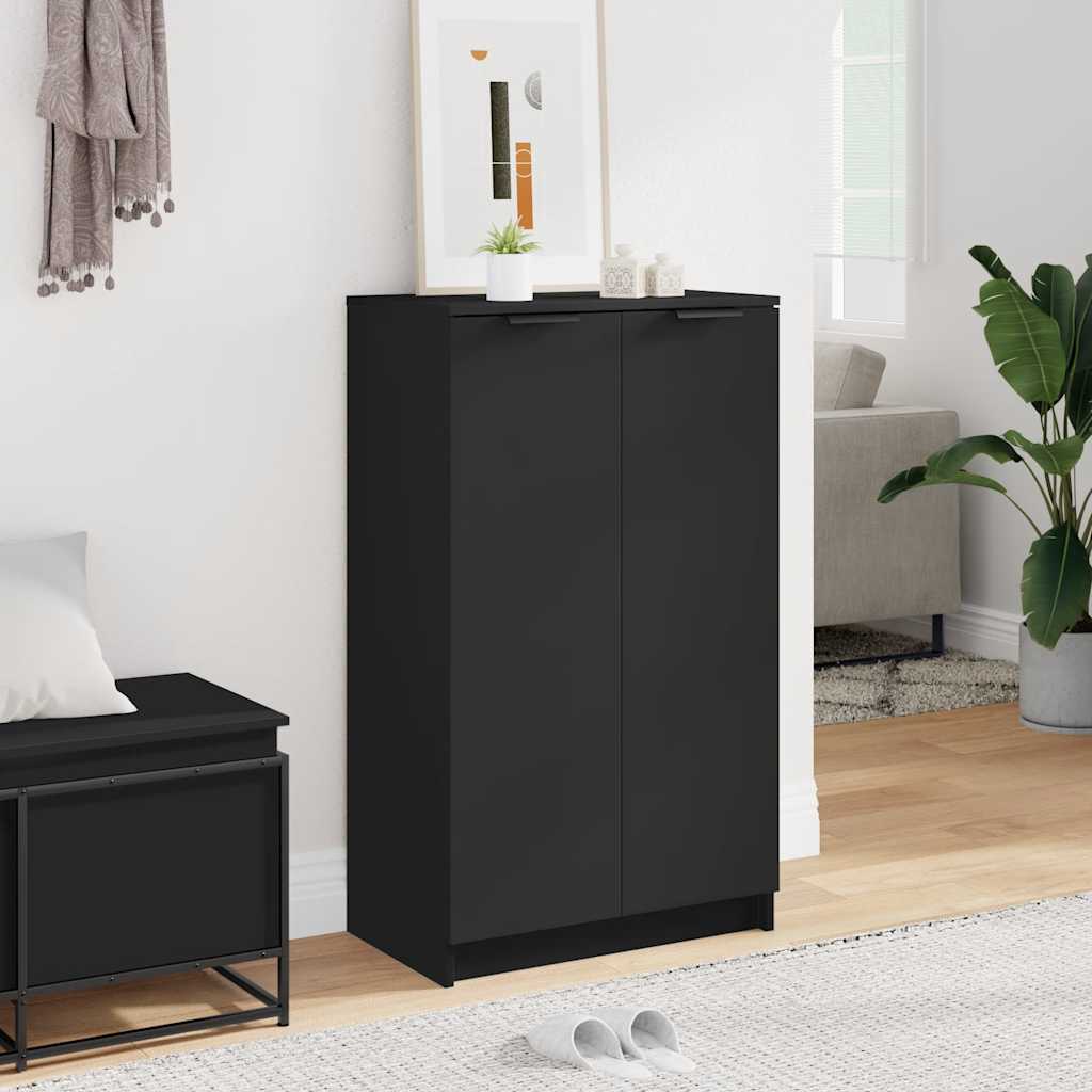 Skoskap svart 59x35x100 cm konstruert tre