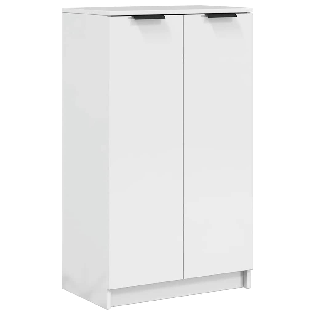 Skoskap høyglans hvit 59x35x100,5 cm konstruert tre