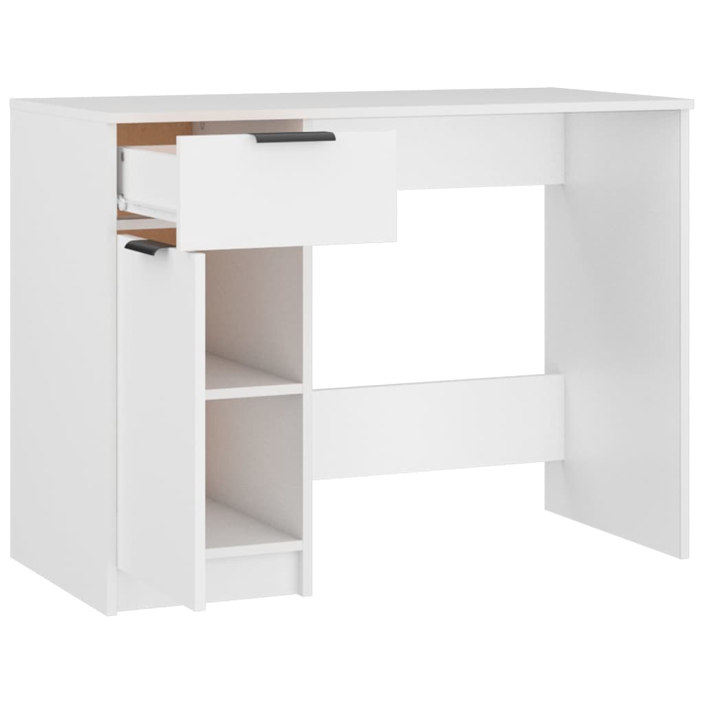 Skrivebord hvit 100x50x75 cm konstruert tre vidaXL