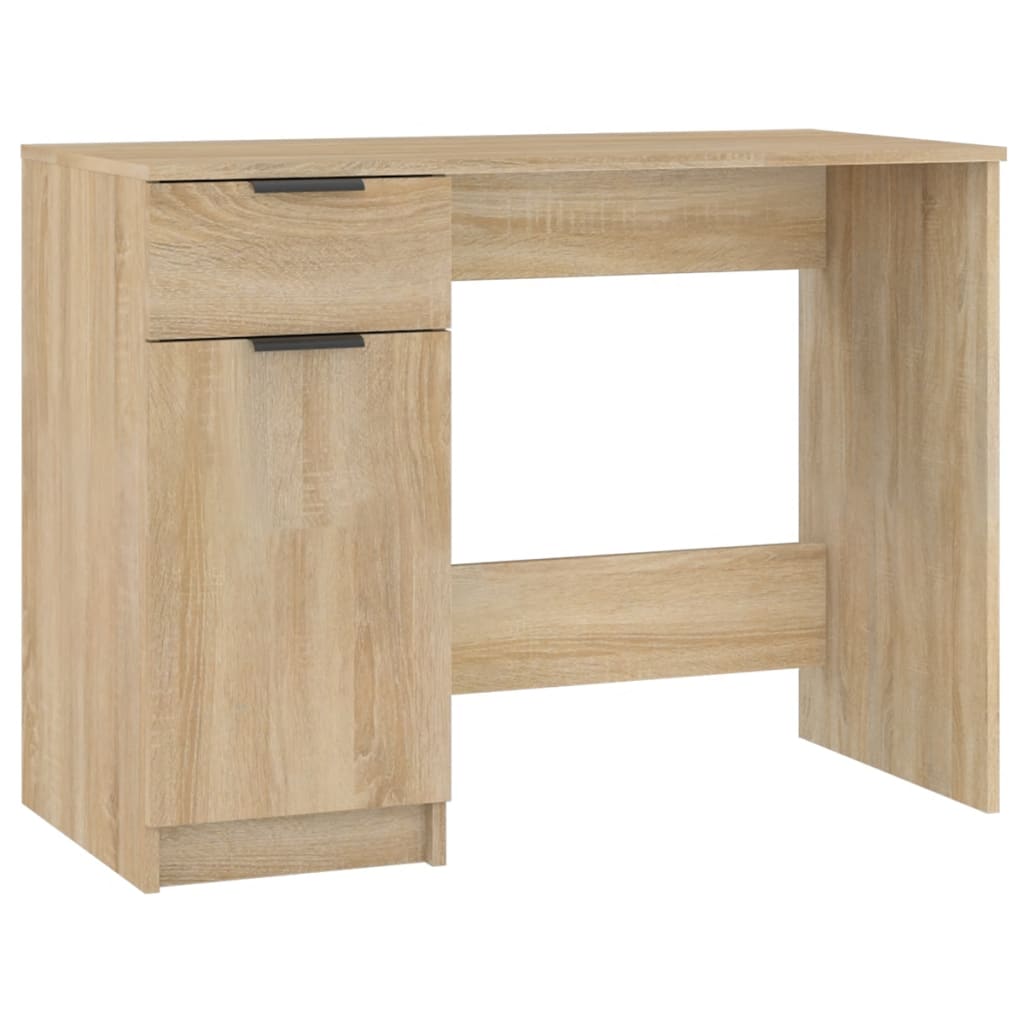 Skrivebord sonoma eik 100x50x75 cm konstruert tre