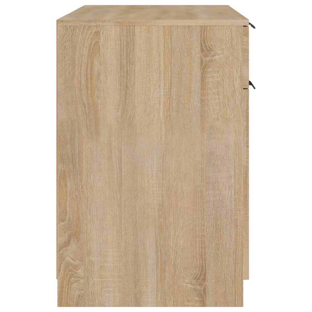 Skrivebord sonoma eik 100x50x75 cm konstruert tre