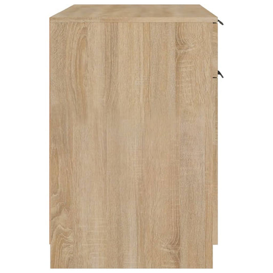 Skrivebord sonoma eik 100x50x75 cm konstruert tre