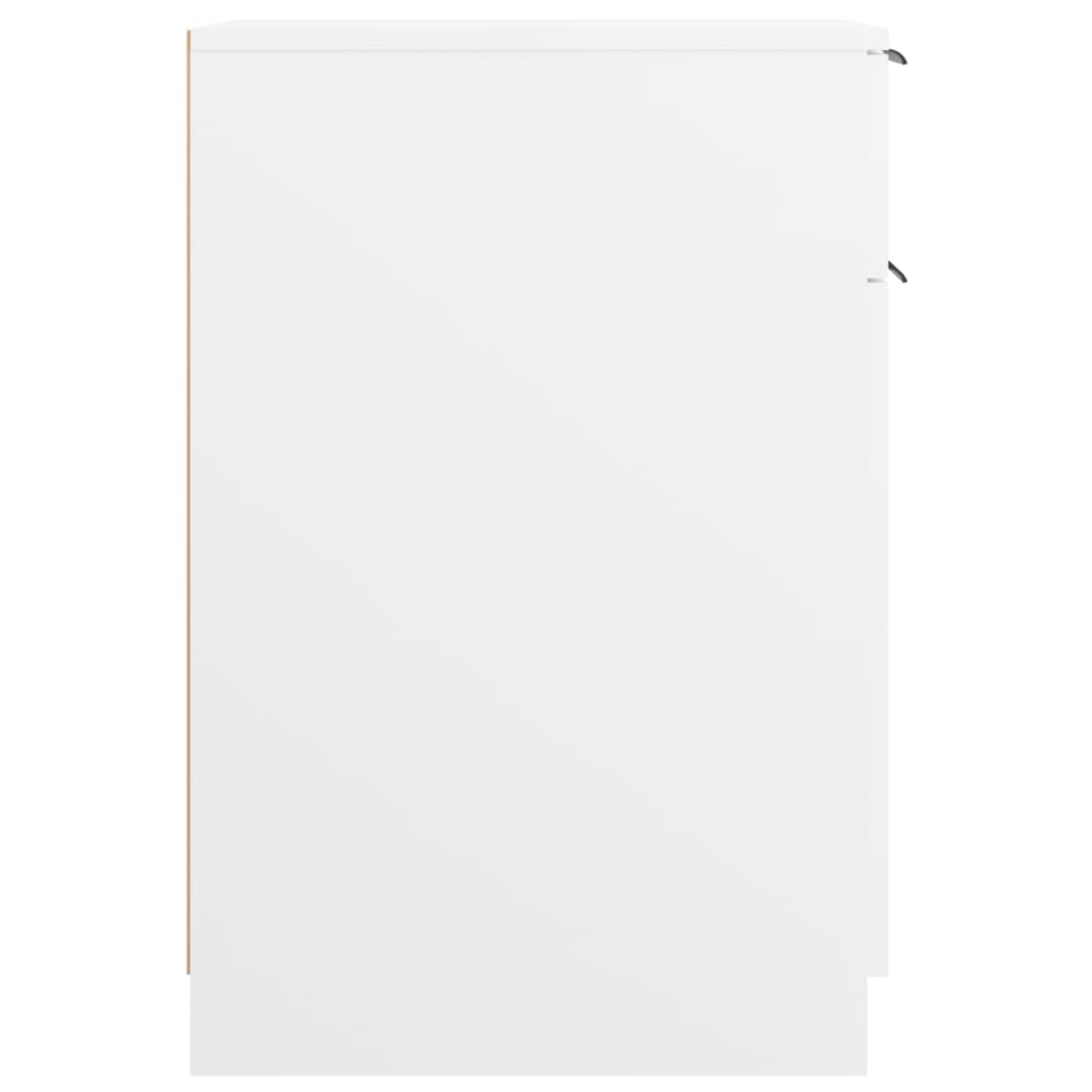 Skrivebordskap hvit 33,5x50x75 cm konstruert tre