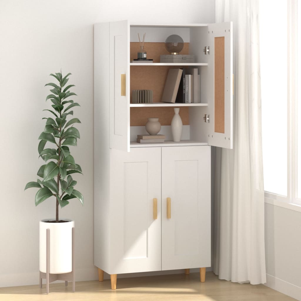 Skjenk hvit 69,5x34x90 cm konstruert tre vidaXL