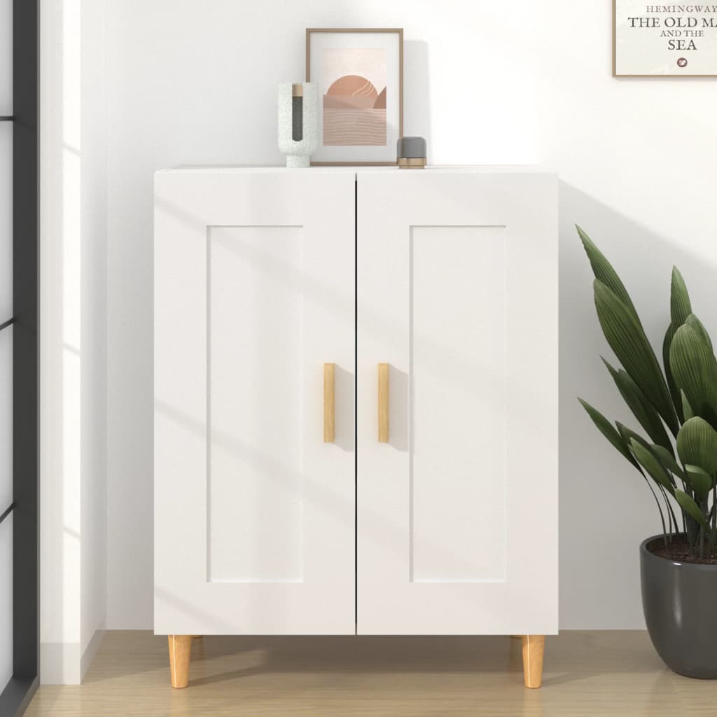 Skjenk hvit 69,5x34x90 cm konstruert tre vidaXL