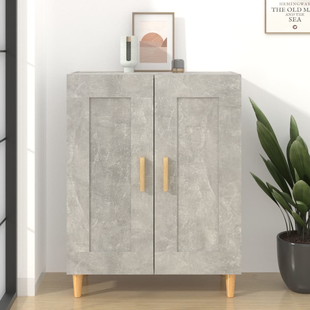 Skjenk betonggrå 69,5x34x90 cm konstruert tre vidaXL