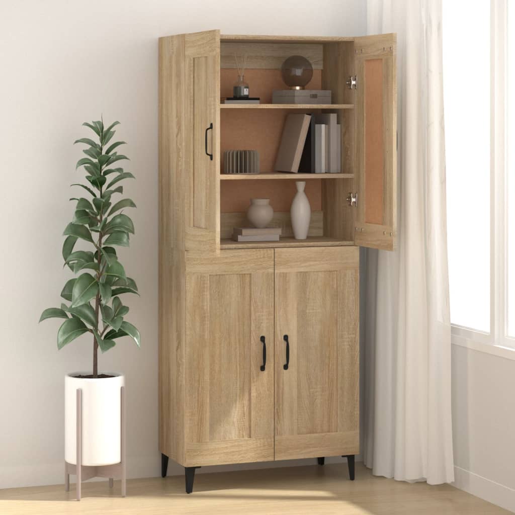 Skjenk sonoma eik 69,5x34x90 cm konstruert tre