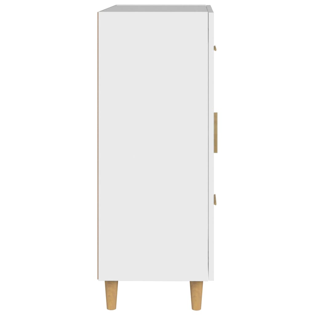 Skjenk hvit 69,5x34x90 cm konstruert tre