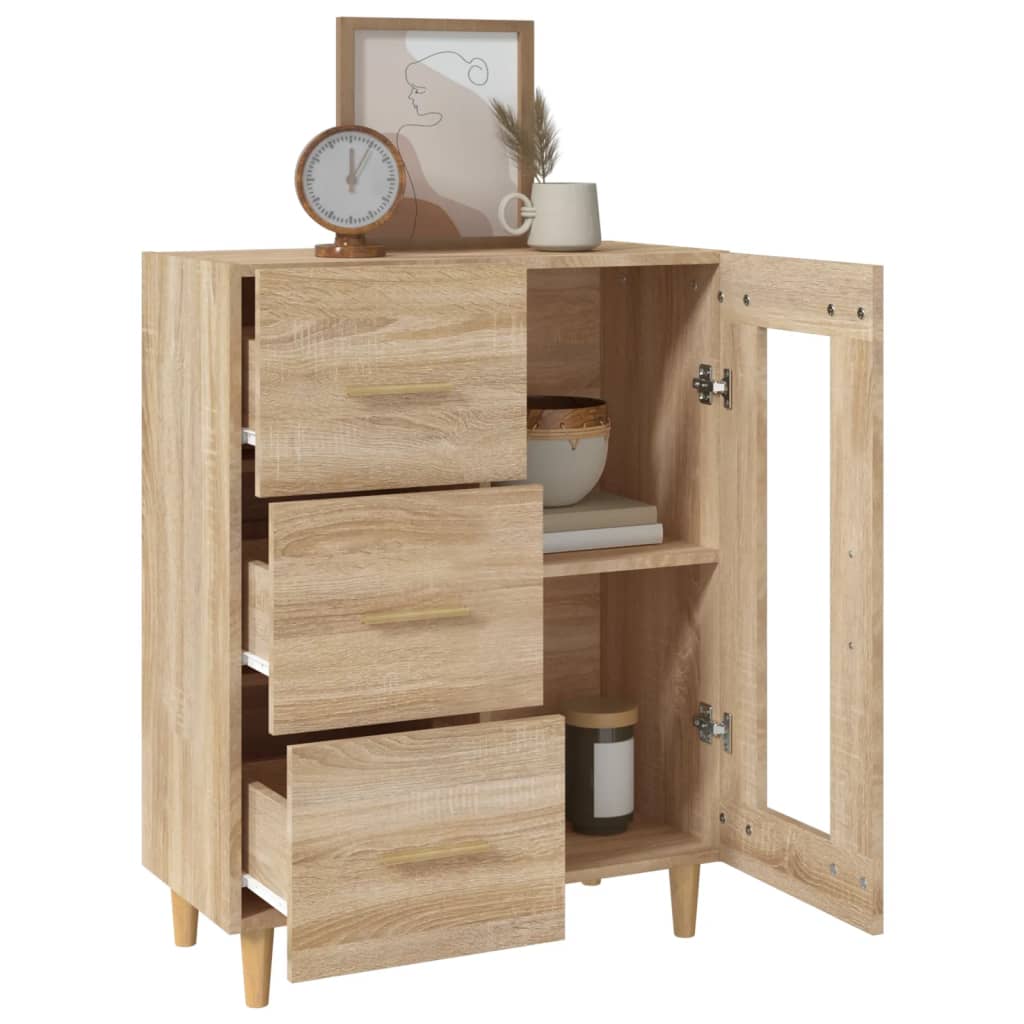 Skjenk sonoma eik 69,5x34x90 cm konstruert tre