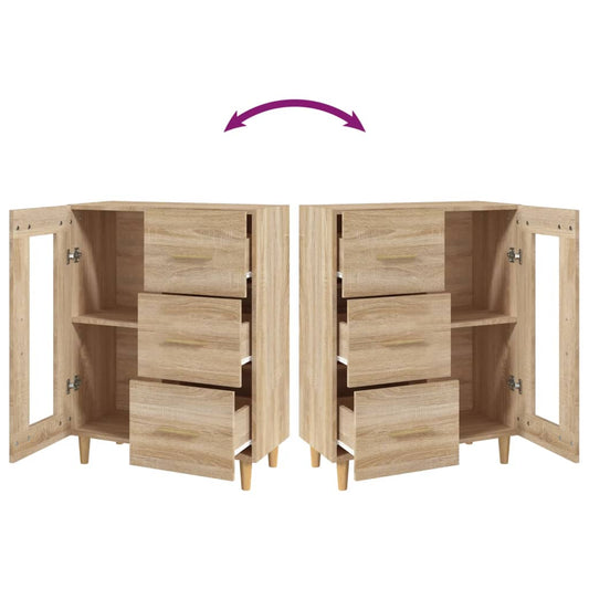 Skjenk sonoma eik 69,5x34x90 cm konstruert tre