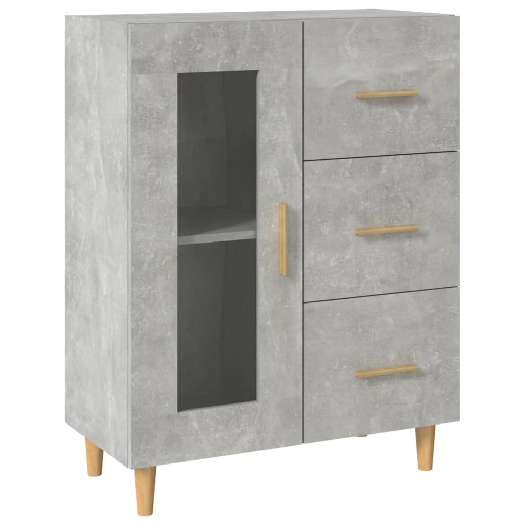 Skjenk betonggrå 69,5x34x90 cm konstruert tre