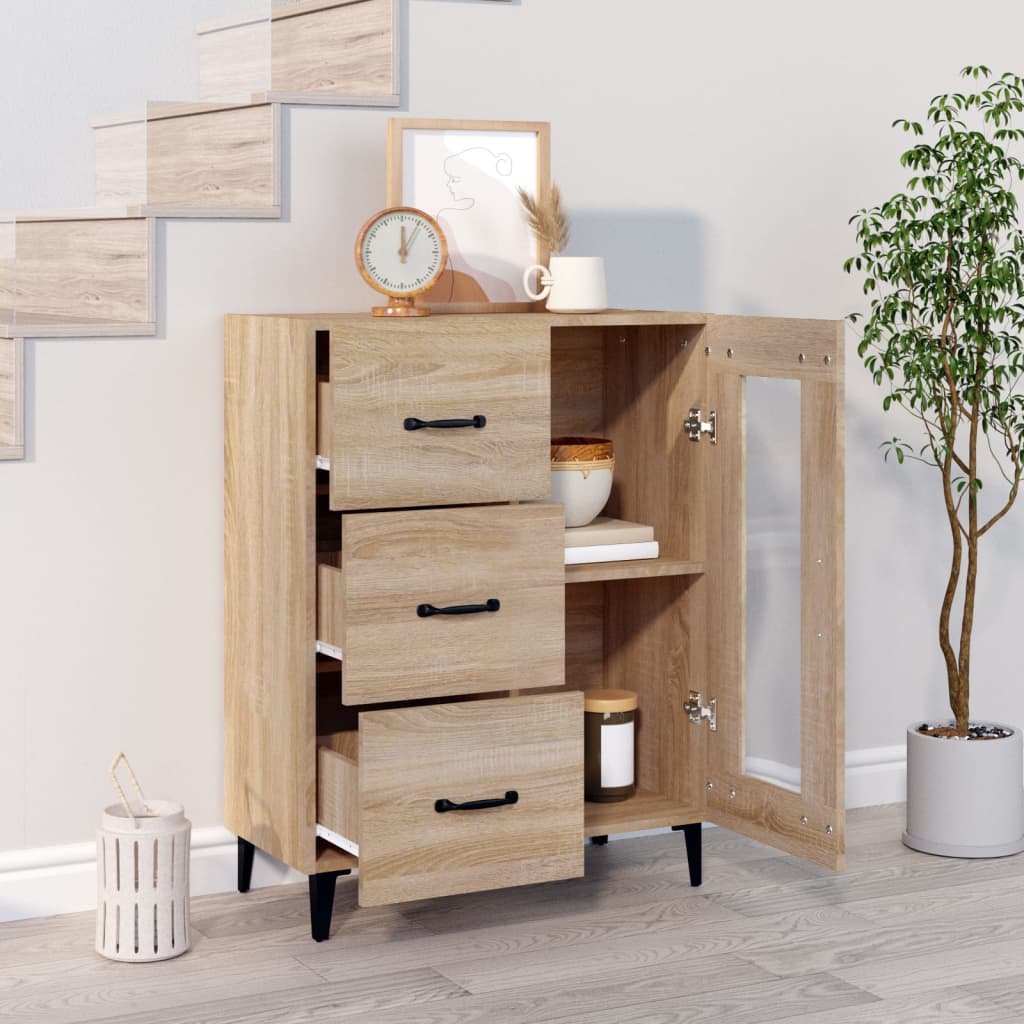 Skjenk sonoma eik 69,5x34x90 cm konstruert tre