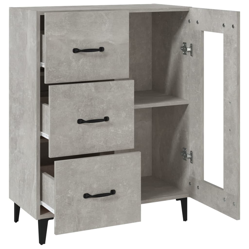 Skjenk betonggrå 69,5x34x90 cm konstruert tre
