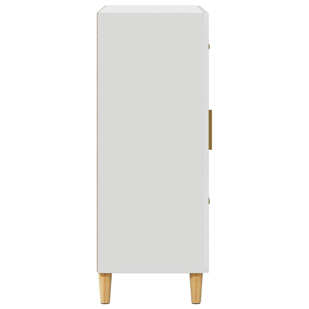 Skjenk hvit 69,5x34x90 cm konstruert tre