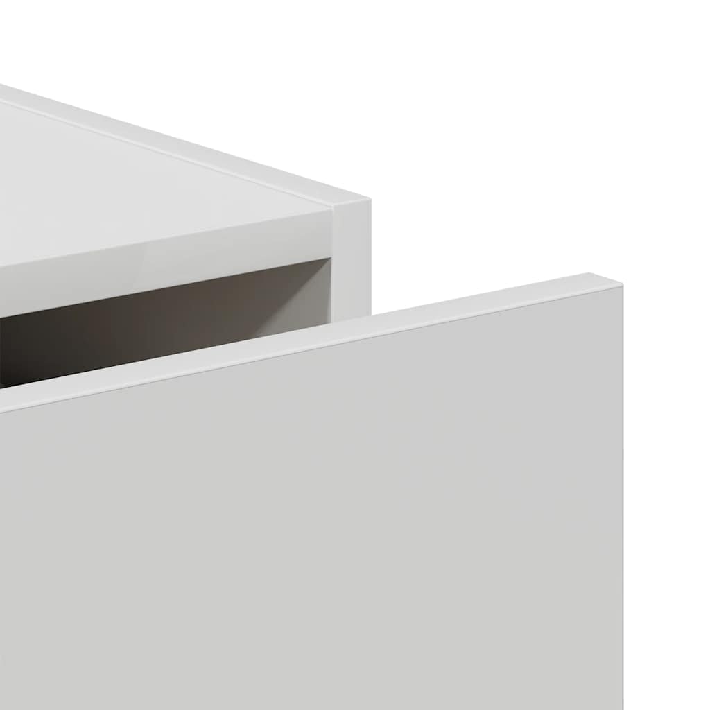 Skjenk hvit 69,5x34x90 cm konstruert tre