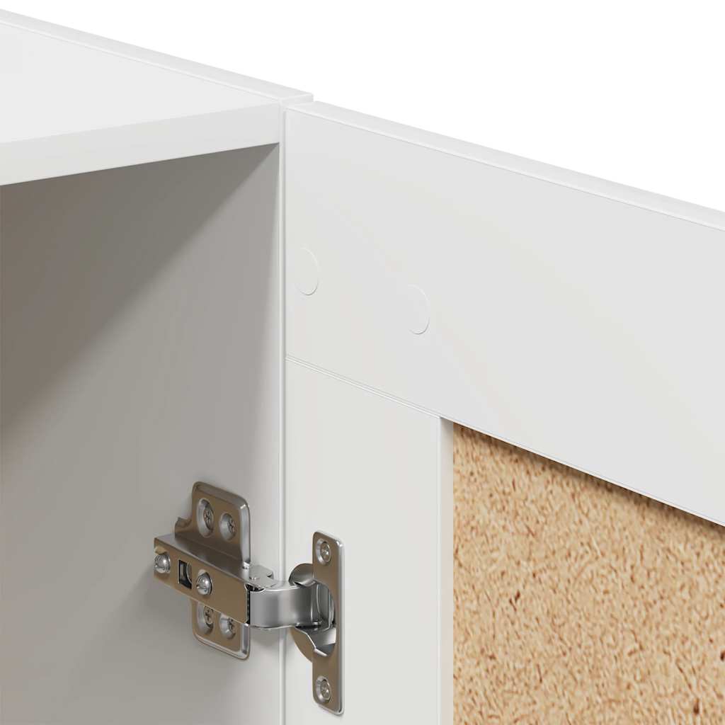Skjenk hvit 69,5x34x90 cm konstruert tre