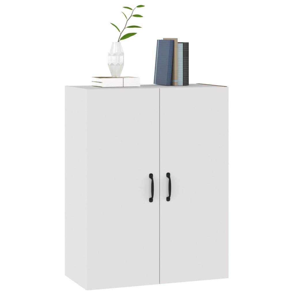 Veggskap hvit 69,5x34x90 cm konstruert tre