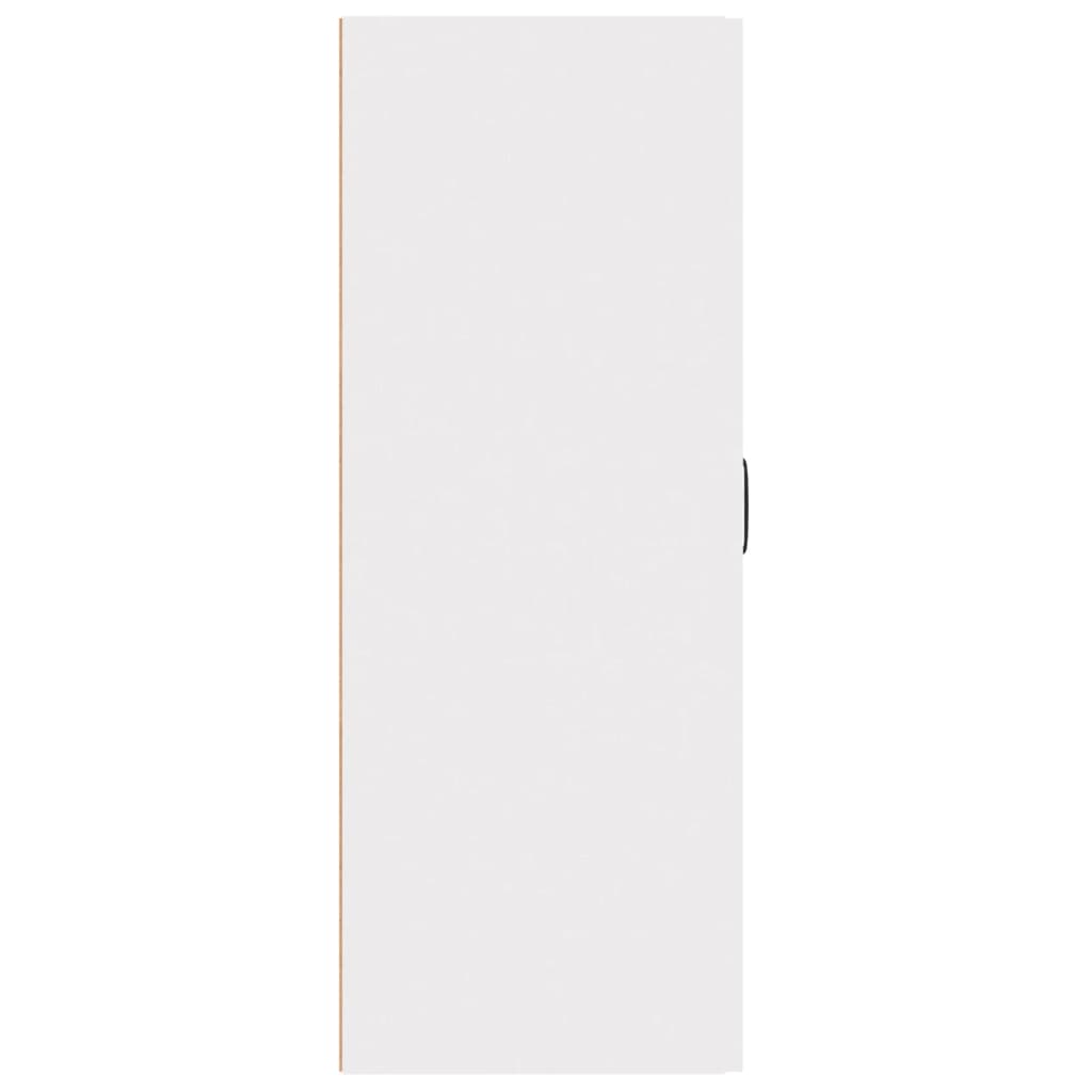 Veggskap hvit 69,5x34x90 cm konstruert tre