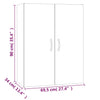 Veggskap sonoma eik 69,5x34x90 cm konstruert tre