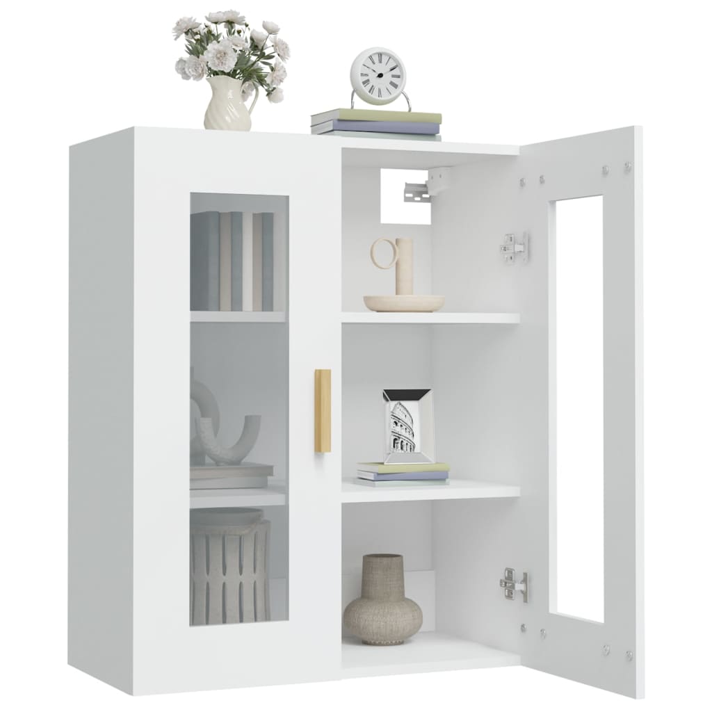 Hengende veggskap hvit 69,5x34x90 cm