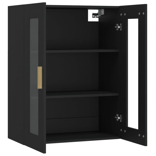 Hengende veggskap svart 69,5x34x90 cm