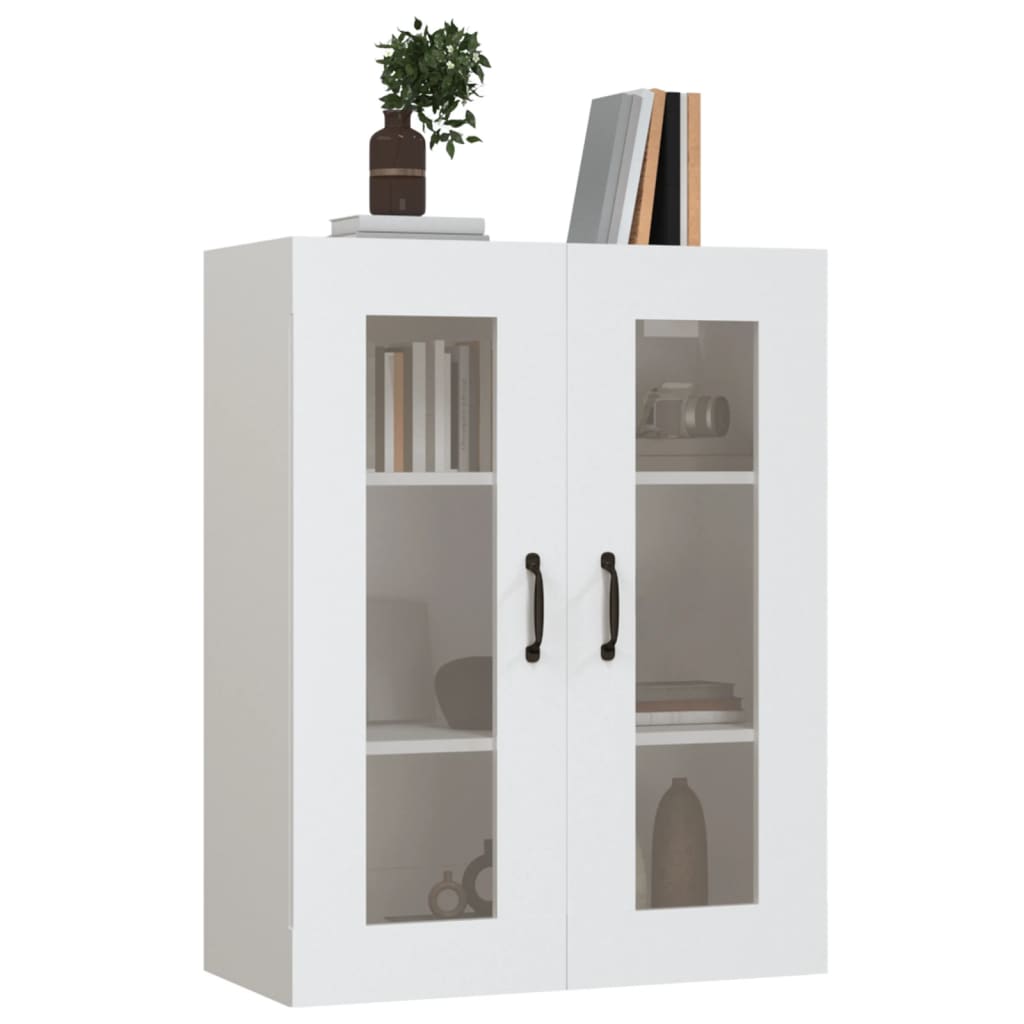 Hengende veggskap hvit 69,5x34x90 cm vidaXL