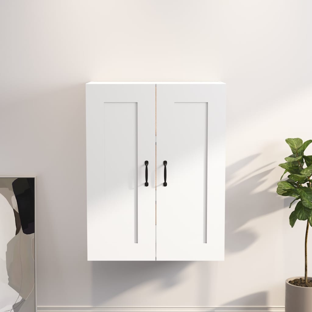 Hengende veggskap hvit 69,5x32,5x90 cm