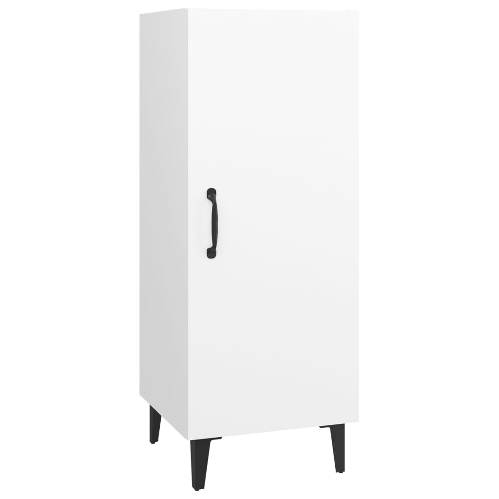 Skjenk hvit 34,5x34x90 cm konstruert tre