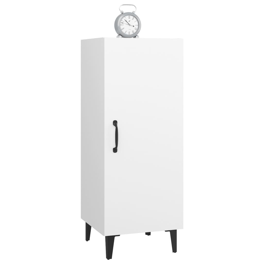 Skjenk hvit 34,5x34x90 cm konstruert tre