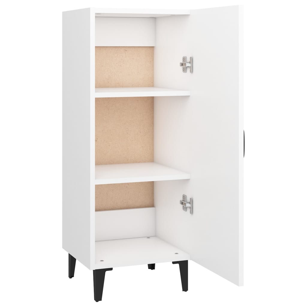 Skjenk hvit 34,5x34x90 cm konstruert tre
