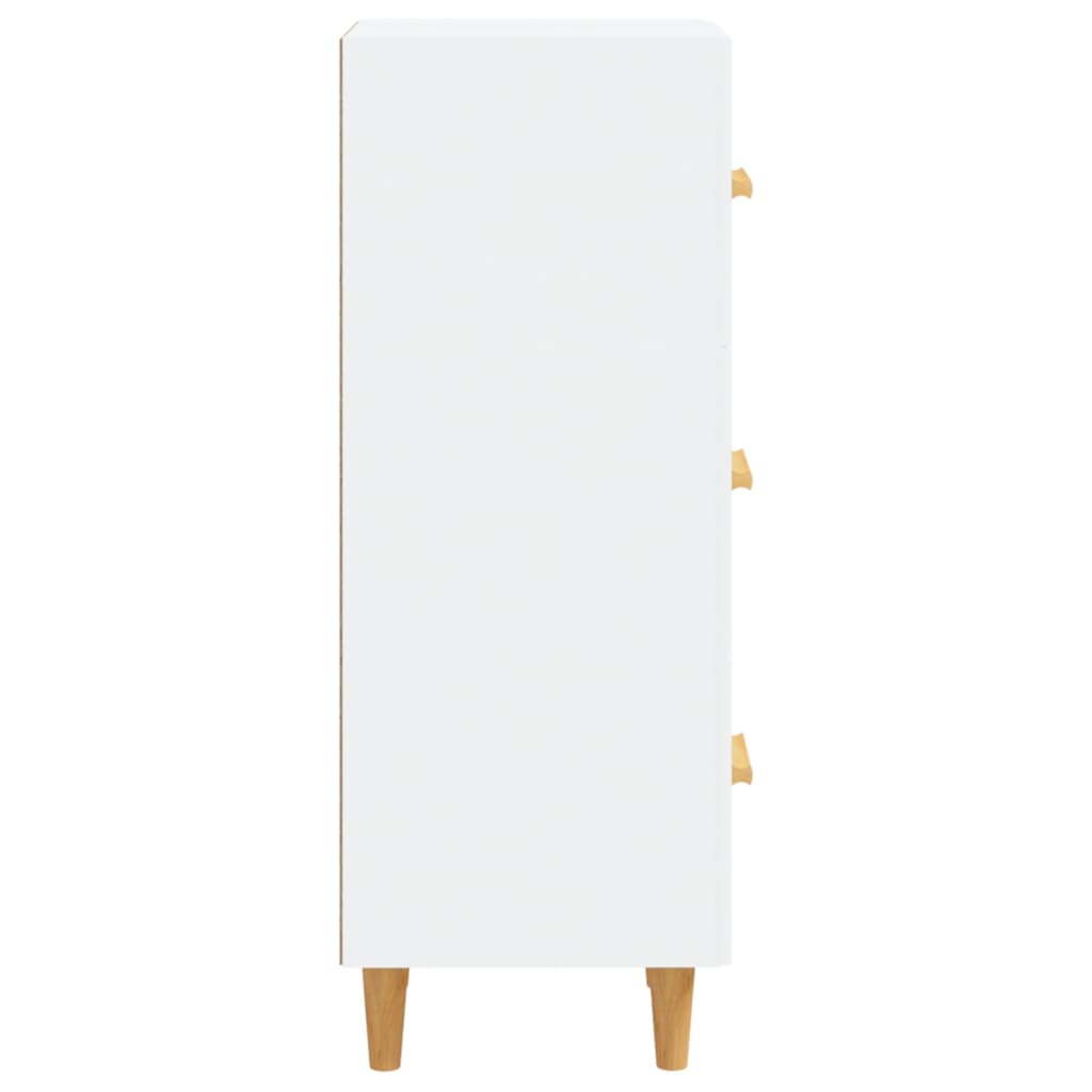 Skjenk hvit 34,5x34x90 cm konstruert tre