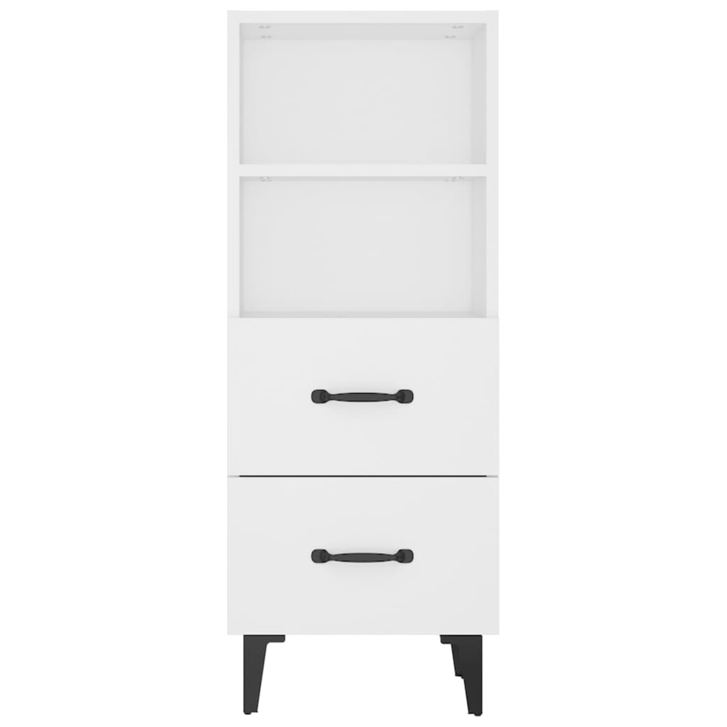 Skjenk hvit 34,5x34x90 cm konstruert tre