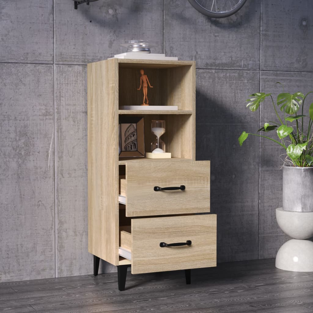 Skjenk sonoma eik 34,5x34x90 cm konstruert tre
