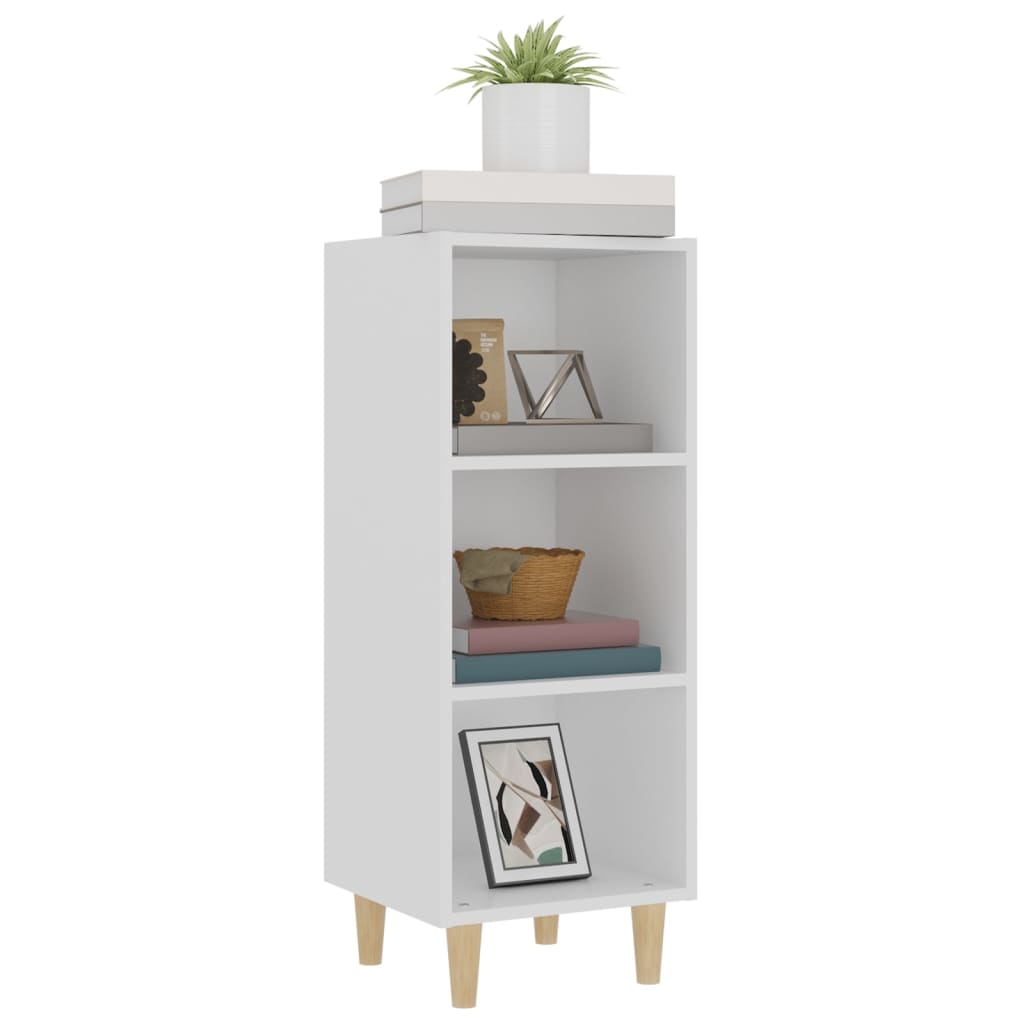 Skjenk hvit 34,5x32,5x90 cm konstruert tre