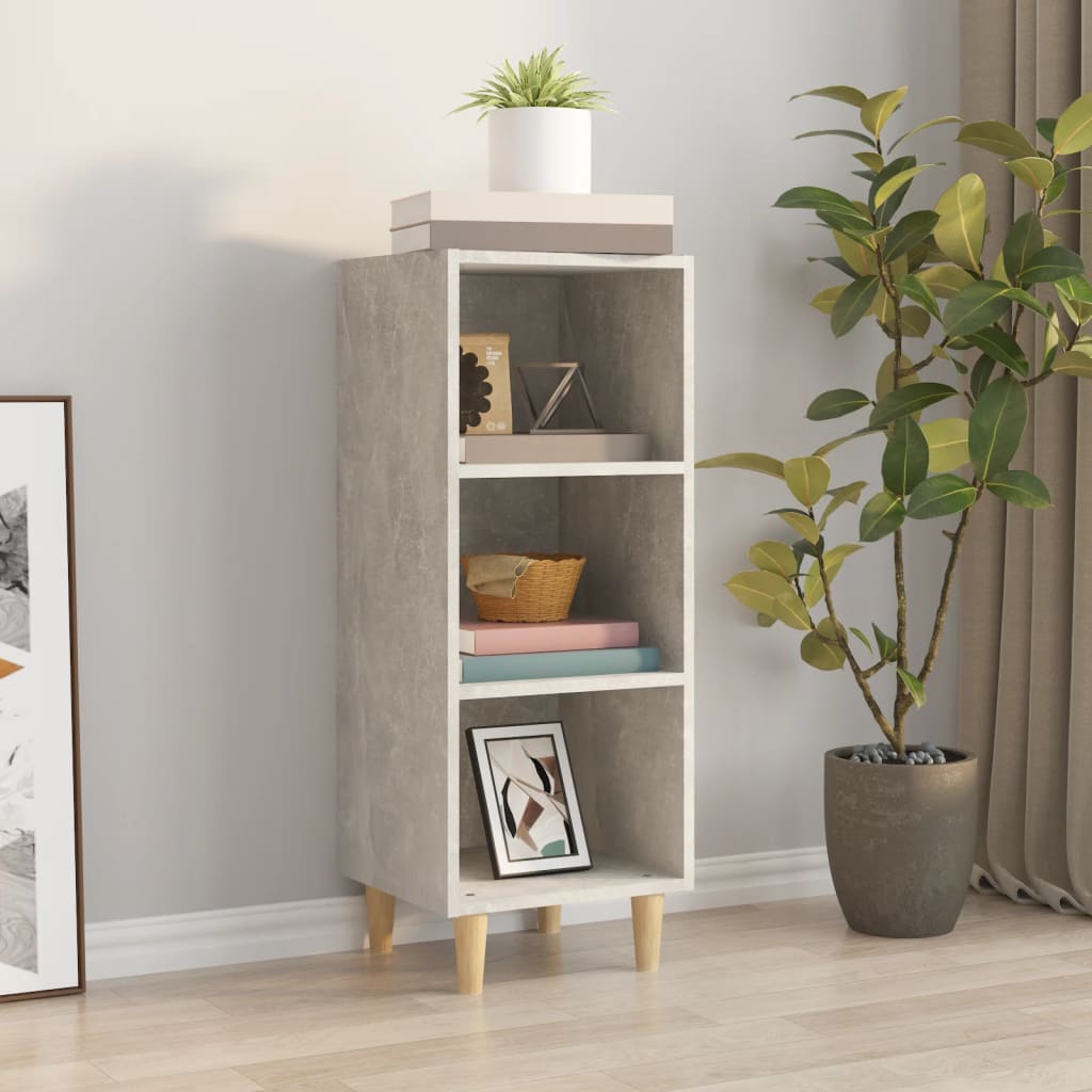 Skjenk betonggrå 34,5x32,5x90 cm konstruert tre