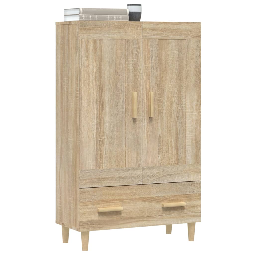 Highboard sonoma eik 70x31x115 cm konstruert tre