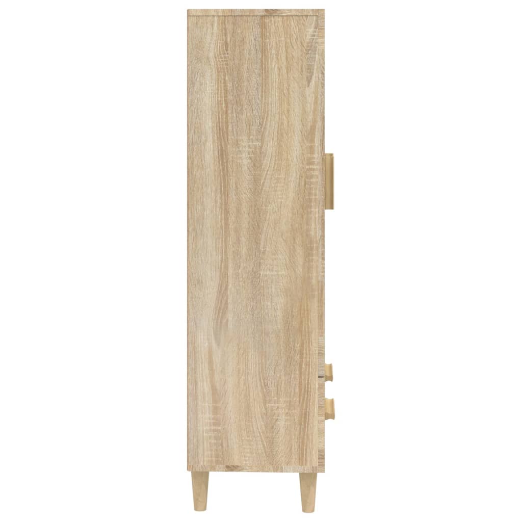 Highboard sonoma eik 70x31x115 cm konstruert tre