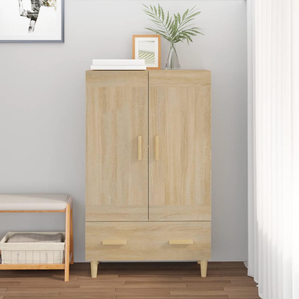 Highboard sonoma eik 70x31x115 cm konstruert tre