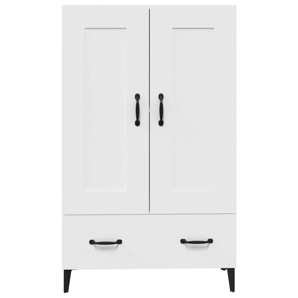 Highboard hvit 70x31x115 cm konstruert tre
