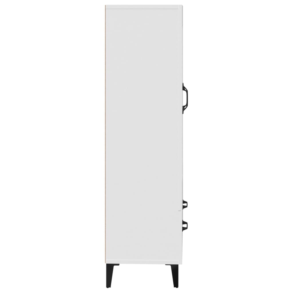 Highboard hvit 70x31x115 cm konstruert tre