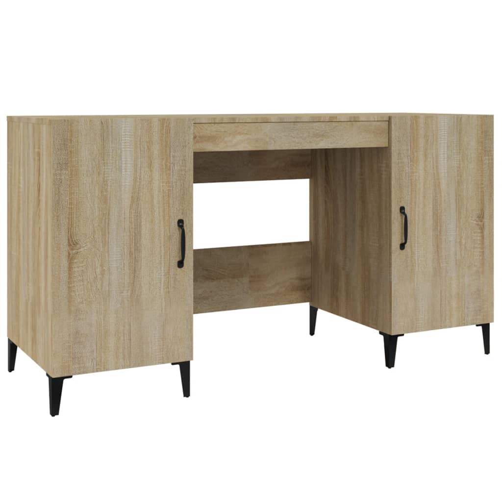 Skrivebord sonoma eik 140x50x75 cm konstruert tre