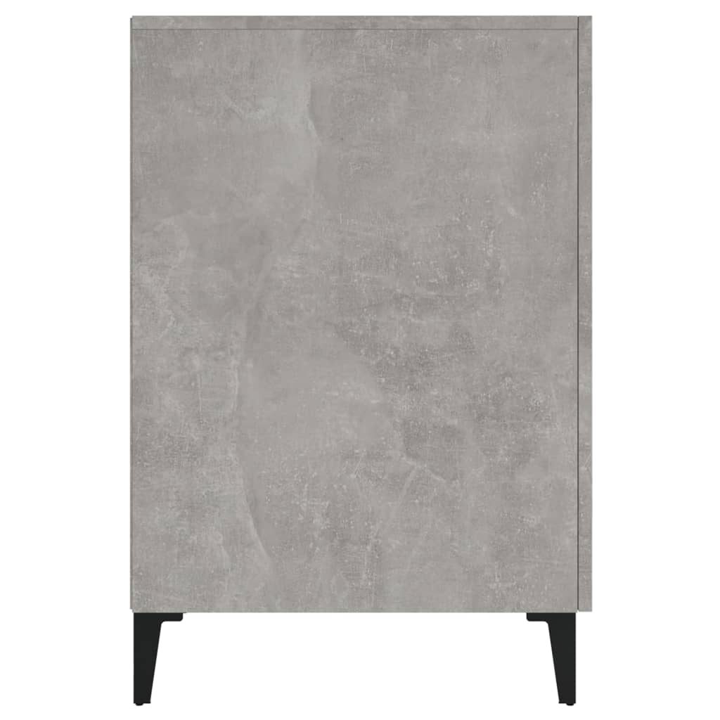Skrivebordskap betonggrå 140x50x75 cm konstruert tre