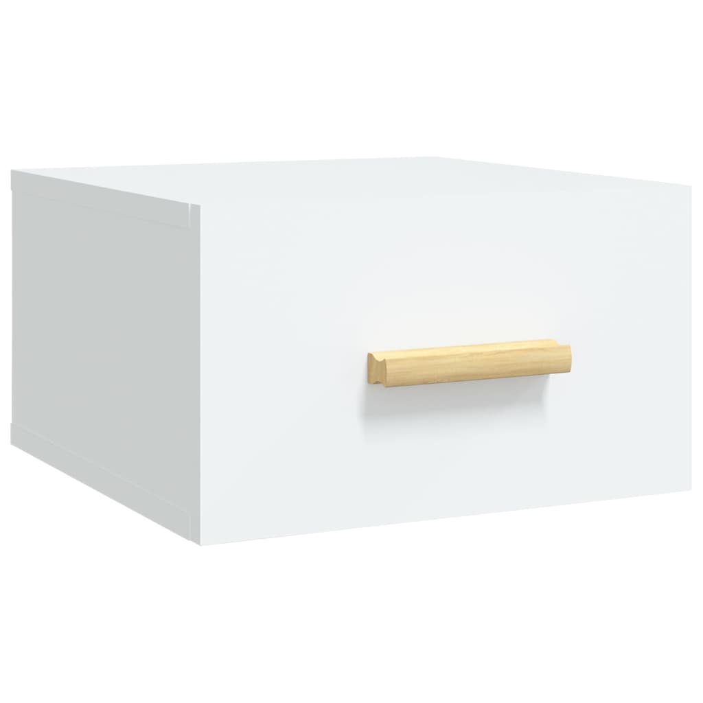 Veggmontert nattbord hvit 35x35x20 cm
