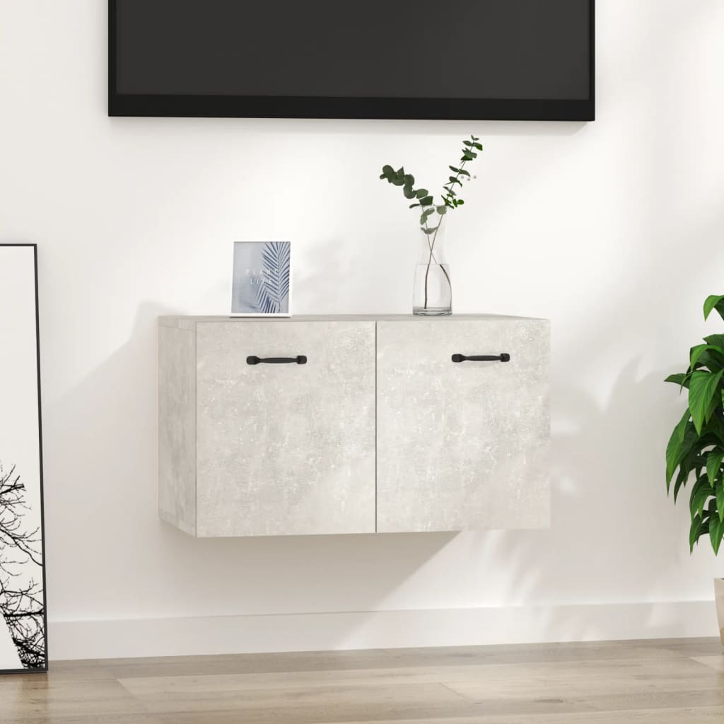 Veggskap betonggrå 60x36,5x35 cm konstruert tre