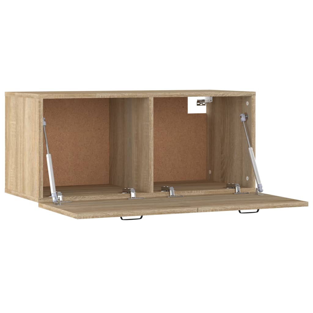 Veggskap sonoma eik 80x36,5x35 cm konstruert tre